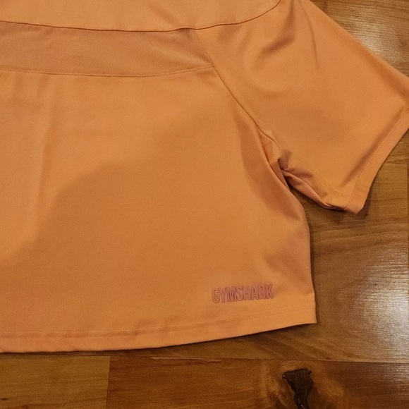 Gymshark Crop Top Womens Size S Orange Short Sleeve Training Gym Workout - Picture 2 of 6